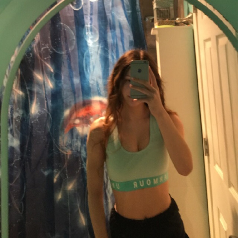 Super cute light blue Under Armour sports bra